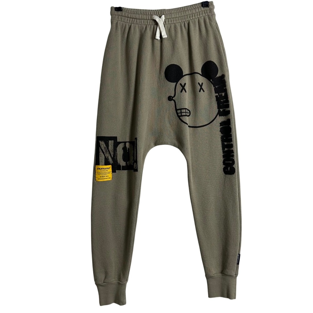 Nununu Kids Control Freak Drop Crotch Sweatpants Green Size 8-9